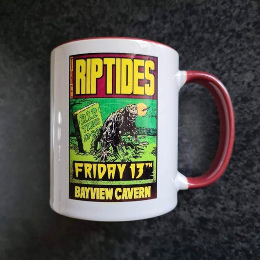Coffee Cup - Riptides - Bayview Tavern Gig Poster Design